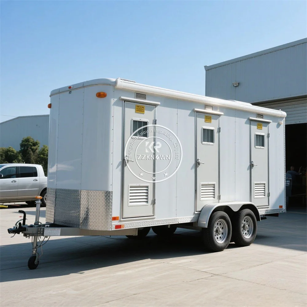 Outdoor Toilet Mobile Toilets Trailer Portable Customized Size Mobile Toilet Luxury Restroom Trailer