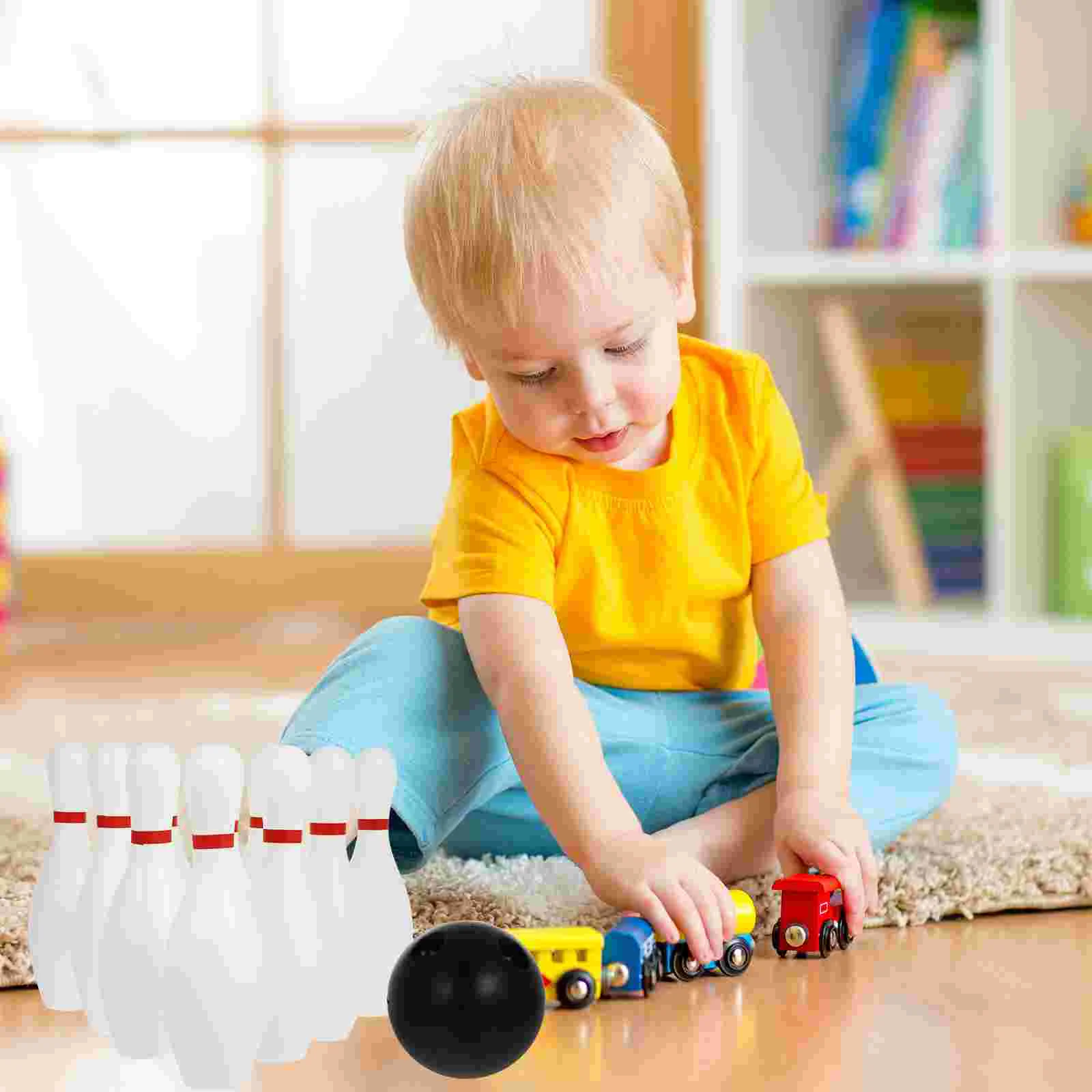 Spielzeug Interaktion Freizeit Kleinkind Bowlingboden Spielen Kinder Nummer Weiß Baby Junge Kind