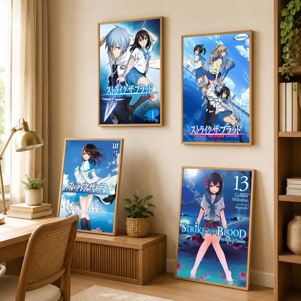 S-STRIKE THE BLOOD Poster Modern Art Wall Stickers HD Painting Self Adhesive Wall Decals for Bedroom Living Room Home Decor