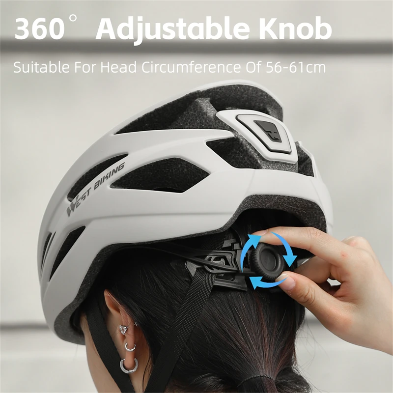 WEST BIKING Cycling Helmet Men Women With Goggles Photochromic Lens Bicycle Helmet Safe Cap Tail Light Bike Motorcycle Helmet