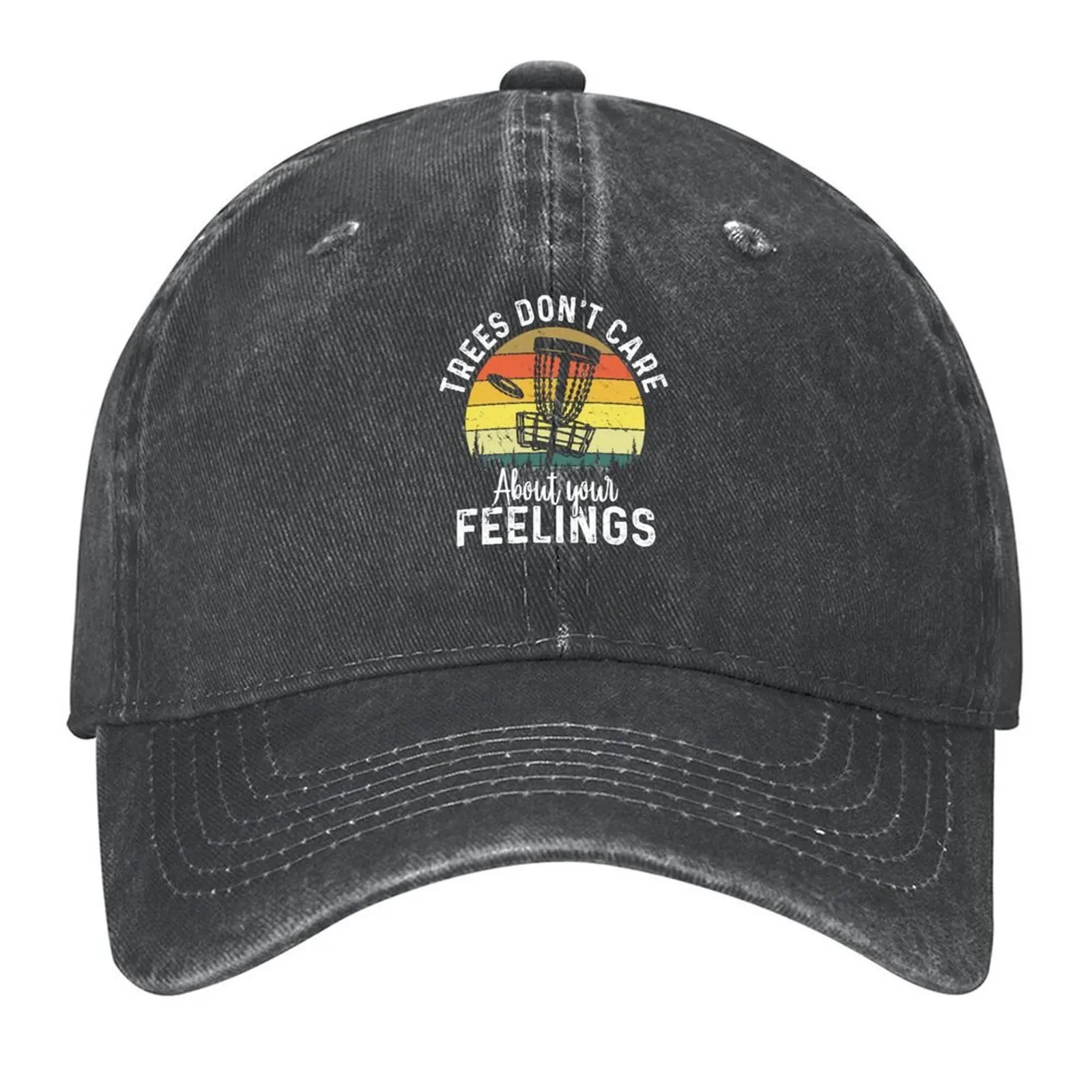 

Trees Don’t Care About Your Feelings Funny Disc Golf Baseball Cap Hat Baseball Cap Horse Hat fashionable Golf Wear Men Women's
