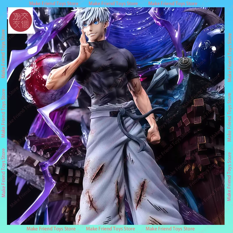 

38 см, высокое качество, лицензированная Satoru Gojo Jujutsu Kaisen, ПВХ аниме-фигурка, Коллекционная статуя, большой настольный дисплей, подарок для фанатов