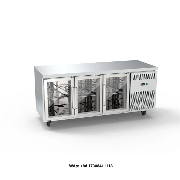 Stainless Steel Freezer Commercial Worktable Chiller Freezer Refrigerator Under Counter Fridge