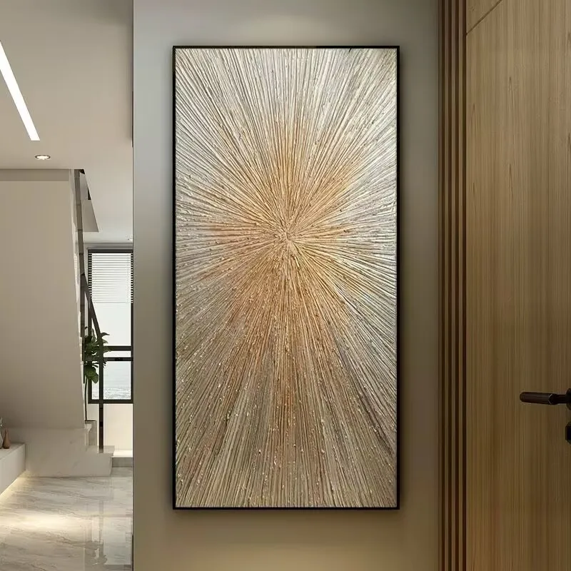 

Abstract Golden Texture Hanging Painting,Handmade Oil Painting On Canvas,Picture Artwork Poster, Wall Art Decor,Sofa Background