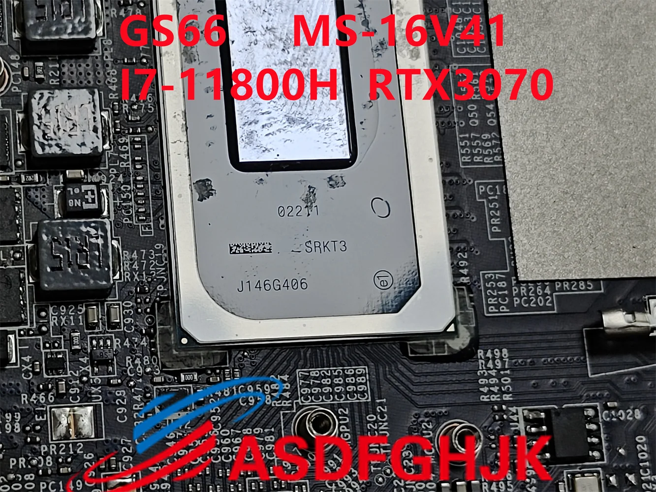 Imagem -05 - Original é Adequado para Ms-16v41 Ms-16v4 Laptop Placa-mãe Ms-16v41 I7-11800h Srkt3 Cpu Rtx3060 Rtx3070 Teste ok o Ms16v41