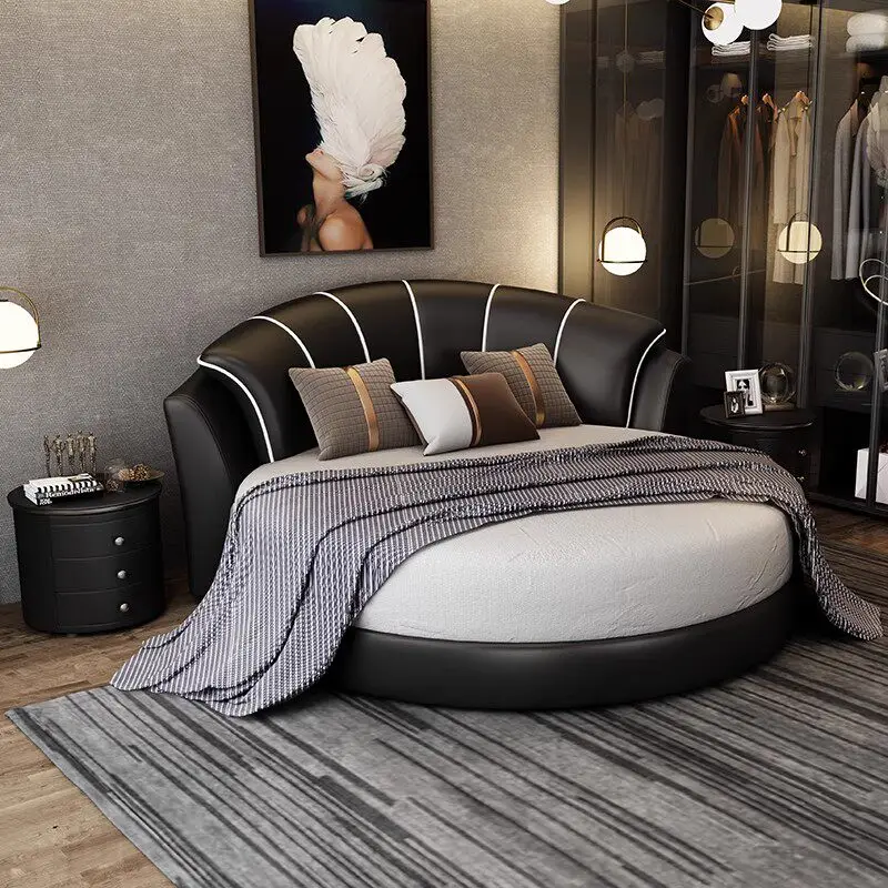 

Minimalist Frames Queen Bed Fancy Luxury 200x200m Storage Lounge Bed Two Persons 2.2m Muebles Para El Hogar Home Accessories