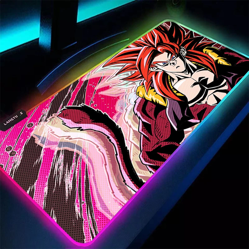 RGB Mouse Pad D-Dragon Ball Large xxl Desk mat Computer keyboard LED Office Laptop gaming accessories carpet Backlight mousepad