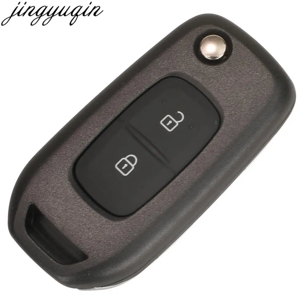 Jingyuqin 2/3 Button Remote Control Flip Car Key Shell For Renault Kadjar Captur Megane 3 Symbol HU136TE VAC102 HU56R VA2