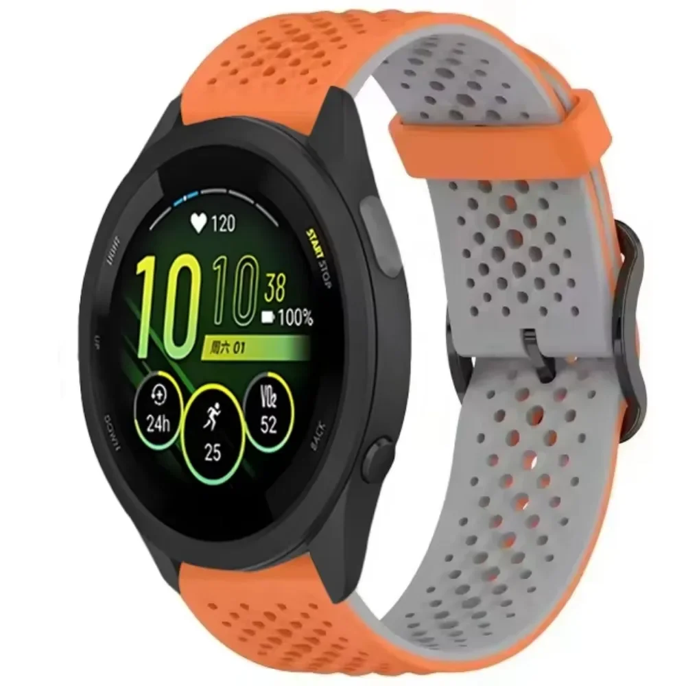 20mm 22mm シリコンストラップ Garmin Forerunner 165 265 55 Venu 3/2 Active6対応 通気性ブレスレット リストバンド Garmin 965 955 745用ベルト