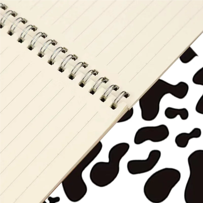 A5 simple leopard print notebook cow stripe horizontal line coil student portable diary business office high value birthday gift