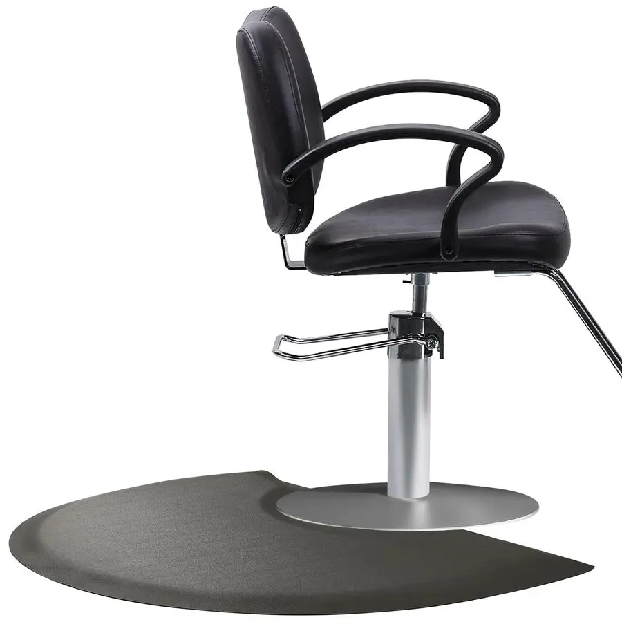 

Mats for Hair Stylist Anti Fatigue Standing 3x4 Barber Salon Floor Mats Black Semi Circle Hairstylist Mat for Salon Chair 1 2 T