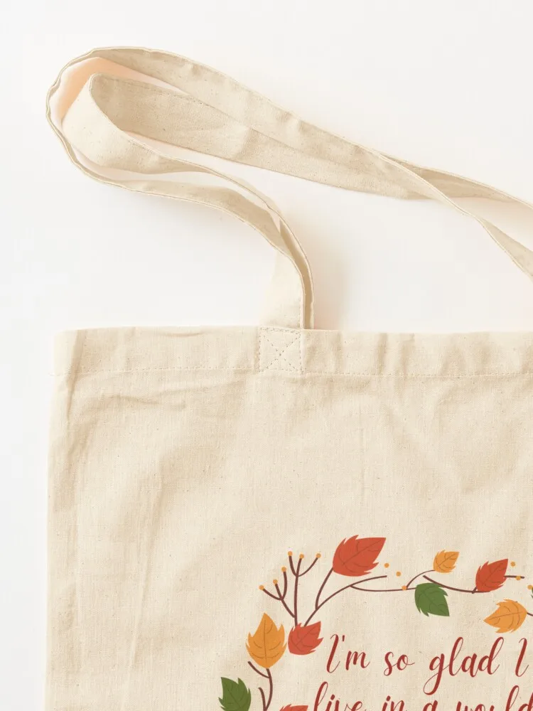 Anne of Green Gables October Quote Tote Bag Women's bags Shopper Canvas shoulder bag shopping trolley bag Canvas Tote