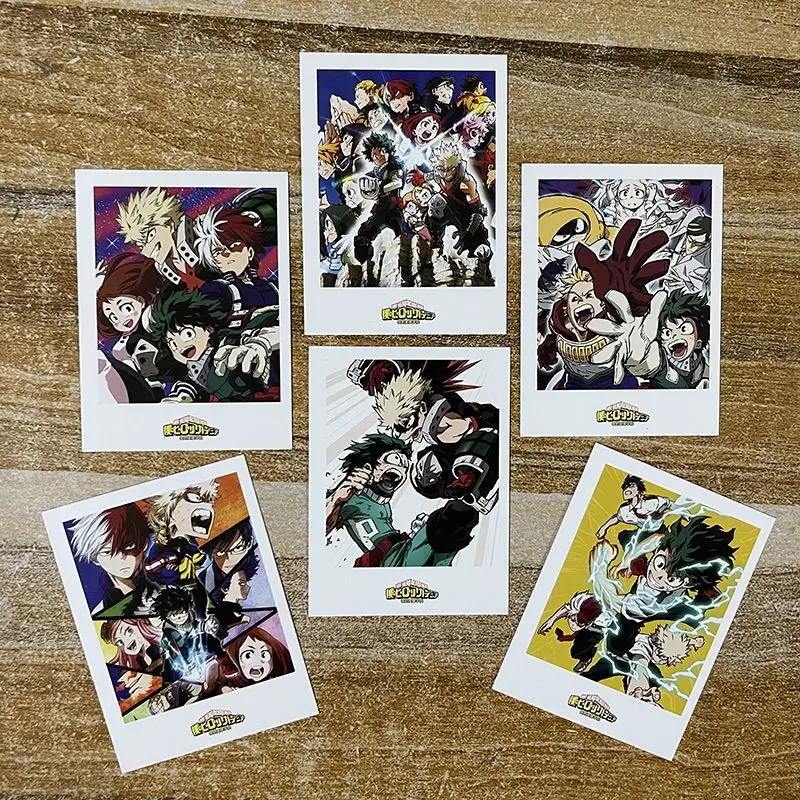 My Hero Academia Lomo Card Midoriya Izuku Bakugou Katsuki Todoroki Shoto Anime periferiche gioco collezione carte giocattoli per bambini regali