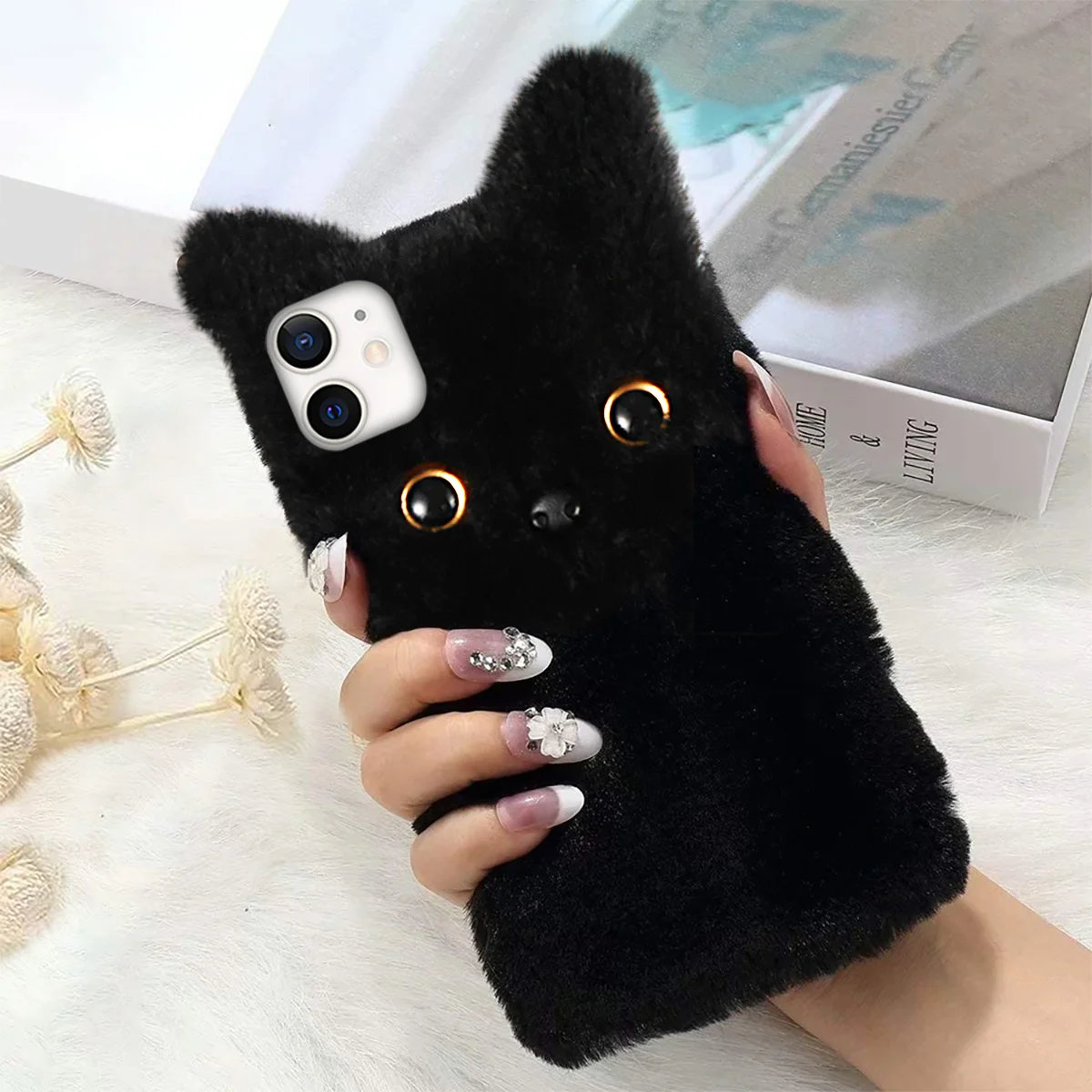 Cellphone Cover Protector Cases Plush Protective Shell Phones Decorative Fluffy