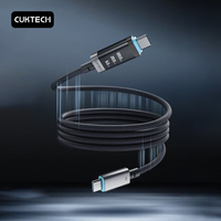 CUKTECH No.6 USB C Cable with Digital Display 240W MAX 6A 1.5m Phone Cable for Xiaomi Samsung iPhone MacBook Laptop
