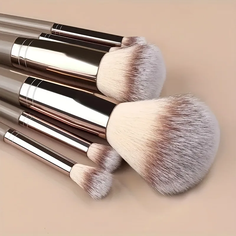 Juego de brochas de maquillaje premium de 15 piezas con esponja para mezclar: pelo sintético ultrasuave, kit cosmético completo, regalo y viajes ideales