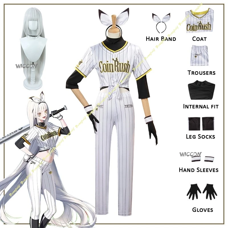 

GODDESS OF VICTORY: NIKKE Cosplay Costumes Striped Sportswear Girls Wigs Glove Socks Accessories Anime Games Christmas Halloween