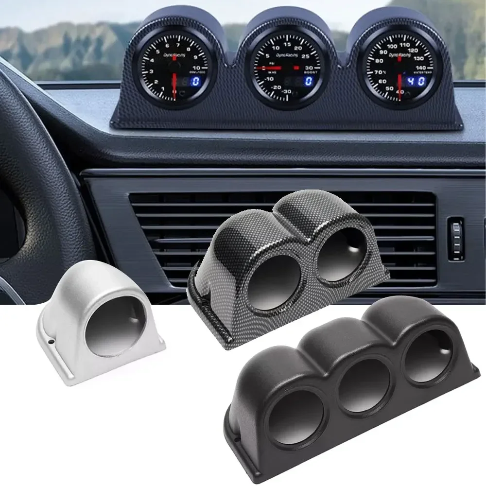 Universal 60mm Car Gauge Pod 1/2/3 Hole Single/Double/Triple Gauge Holder For Left & Right Drive Carbon Black