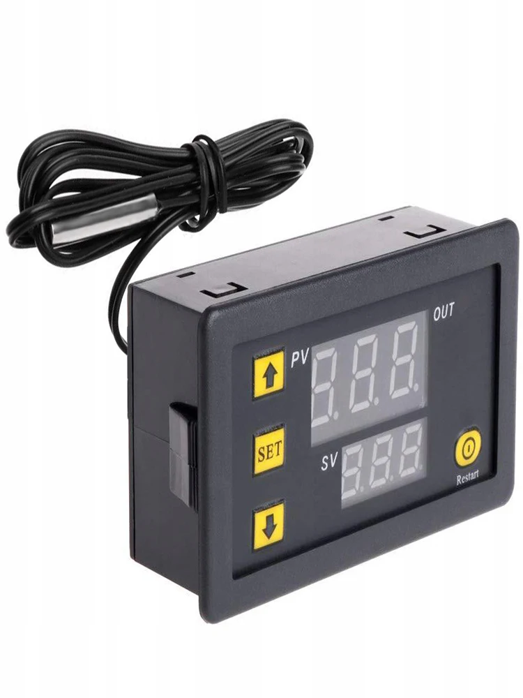 

W3230 12V 24V AC110-220V Probe line 20A Digital Temperature Control LED Display Thermostat With Heat/Cooling Control Instrument