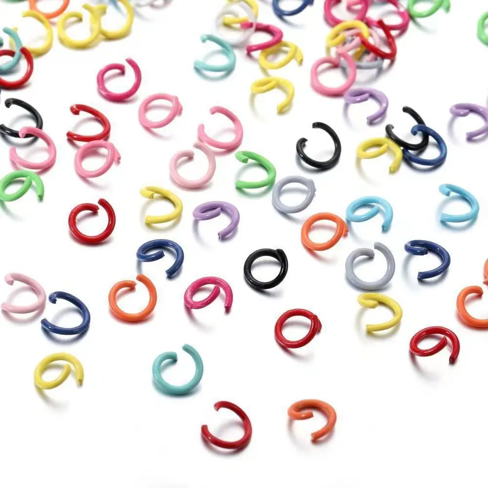 100/200/500Pcs/Lot 1.2x8mm Colorful Open Jump Rings Split Jump Ring Connector For Diy Jewelry Making Findings Accessories