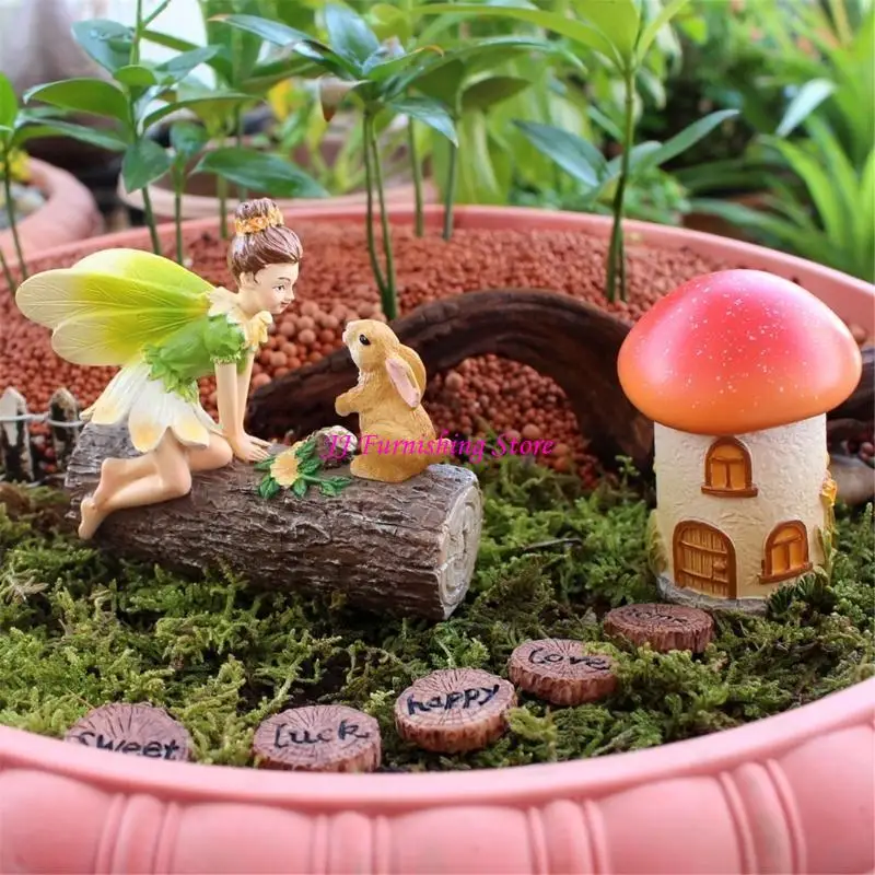 

A9LB Sweet Country Styles Easters Figurine Easters Theme Display Item Small Garden Statue for Indoor and Outdoor Decoration