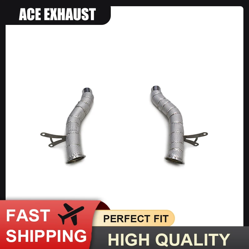 

Exhaust Downpipe for Ferrari 458 Italia/Speciale/Spider 4.5L V8 High Flow Exhaust Header with Heat Shield Exhaust Systems