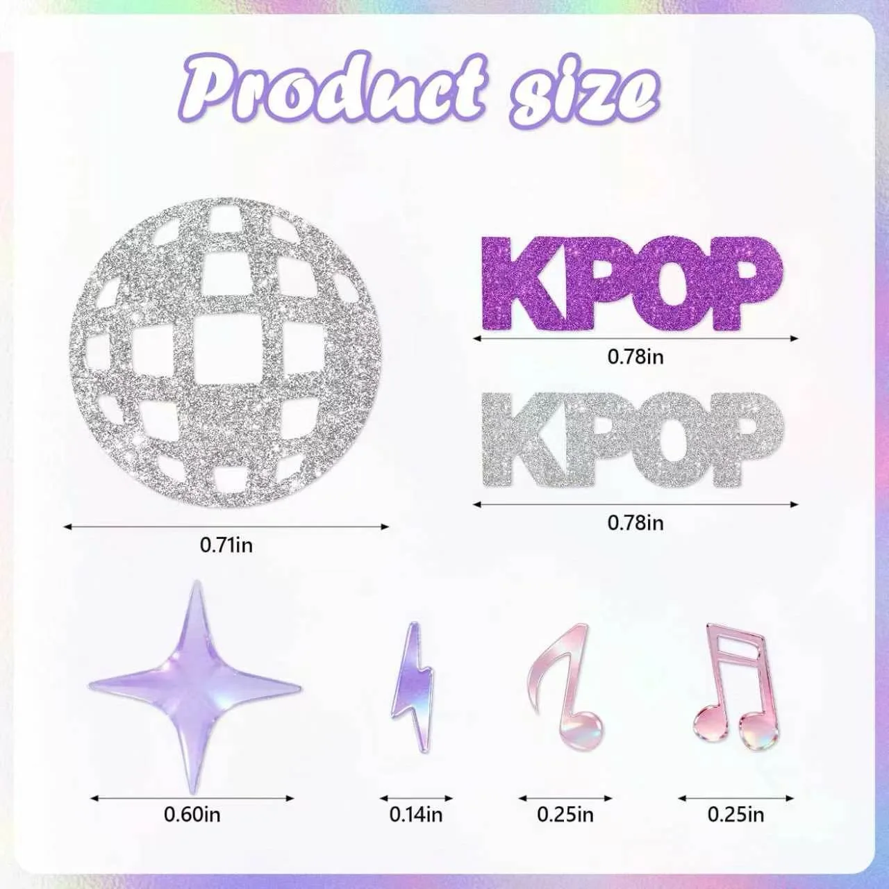 500pcs Kpop Confetti Glitter Laser K-Pop Party Confetti Kpop Themed Party Decorations for Birthday Concert Fan Meetup Table Deco