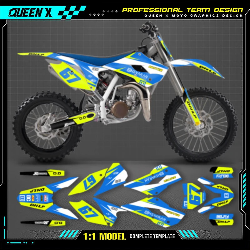 

Queen X MOTOR для Husqvarna TC85 TC 85 2014 2015 2016 2017, наборы наклеек с графикой на заказ команды