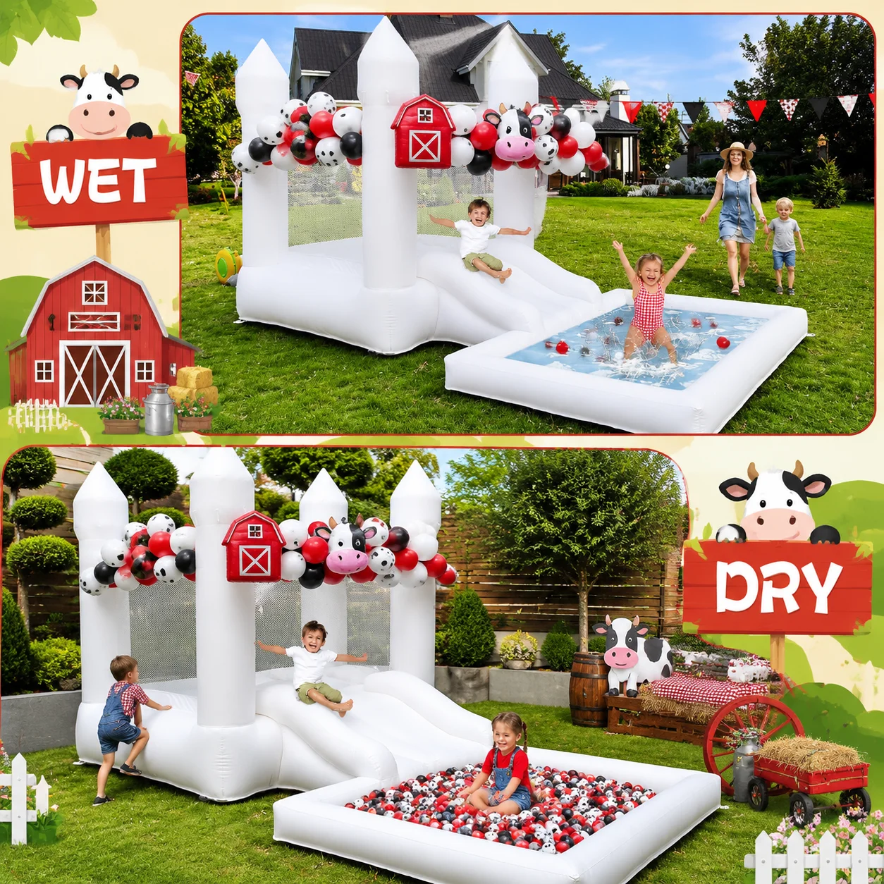 Castillo Inflable Oxford Blanc - Kids Outdoor Wendy House reseña y precio