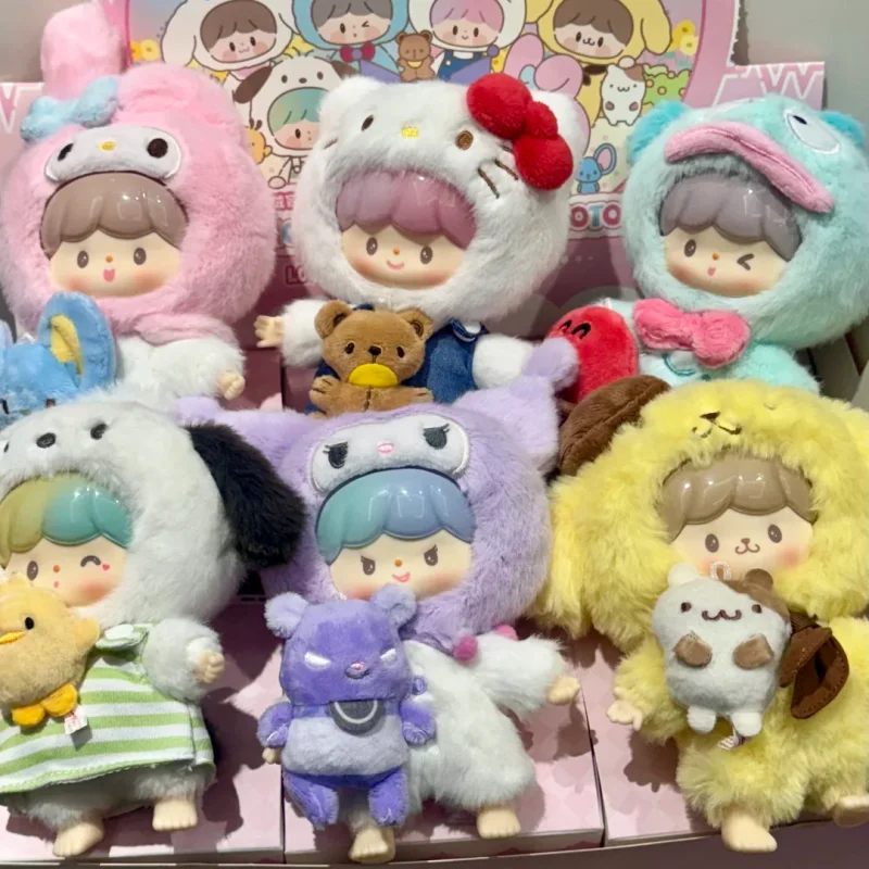 

Подлинные персонажи Sanrio Love-League Buddies, серия слепая коробка, кавайные куклы, модные игрушки, коллекционный орнамент, загадочная коробка, подарки