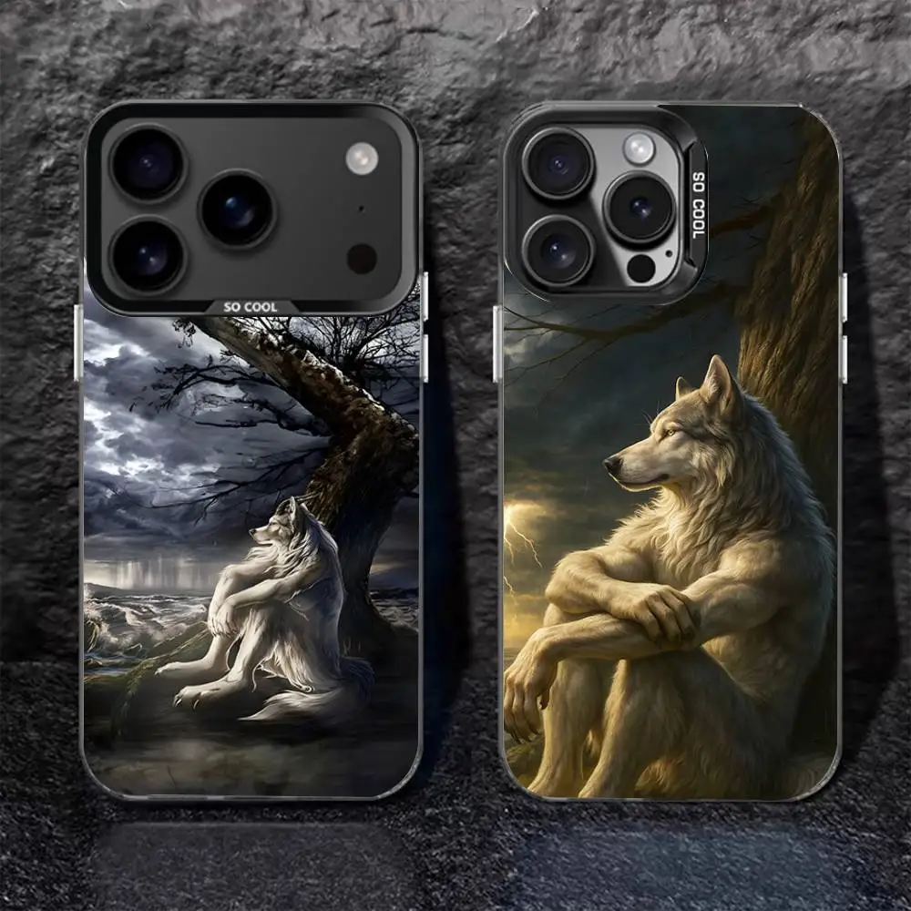 

Alpha Sigma Wolf Cool For iPhone 17,16,15,14,13,12,11,Pro,MAX,Plus Black Shockproof Candy Matte Cover