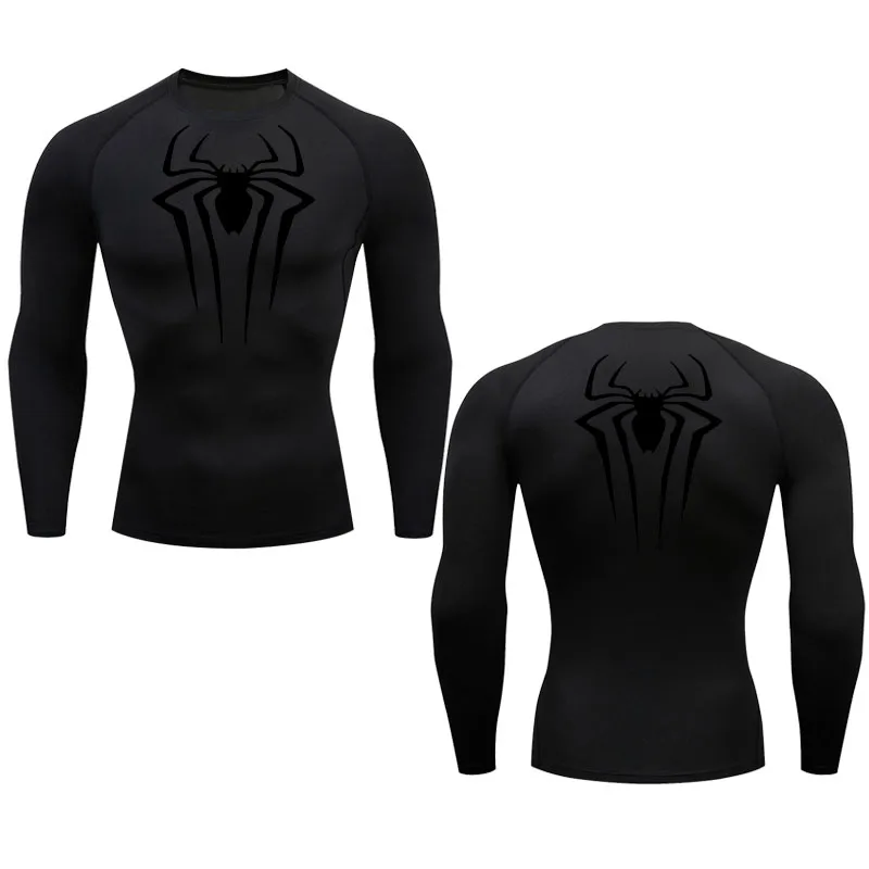 Compression Long Sleeve Shirt Mens Gym Muscle T-Shirt Sun Protection Workout Base Layer Skin Sportswear TracksuitMen Summer 2099