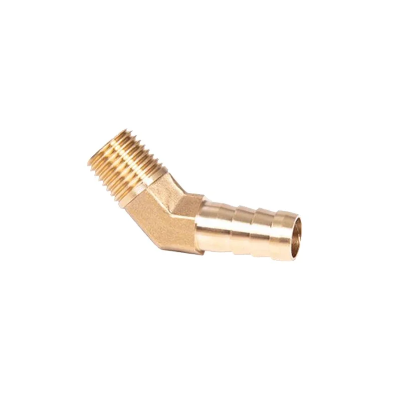 

8mm 10mm 12mm OD Hose Barb To 1/8" 1/4" BSP Male Thread Brass 45 Degrees Elbow Pipe Fitting Coupler Connector Adapter