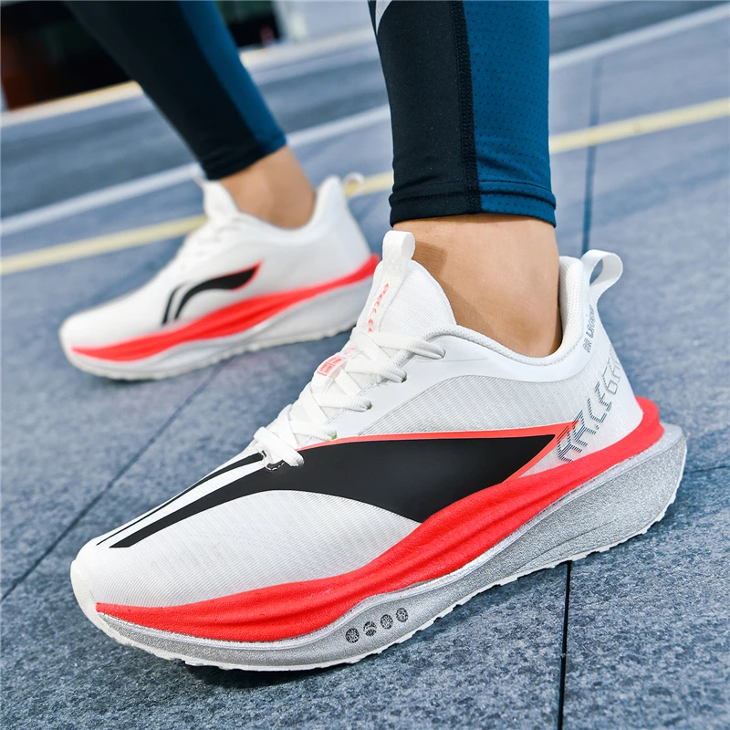 New Cushioning Running Shoes For Men Suitable Heavy Runners Lace Up Sports Women Non-slip Outdoor Athletic Male Casual Sneakers