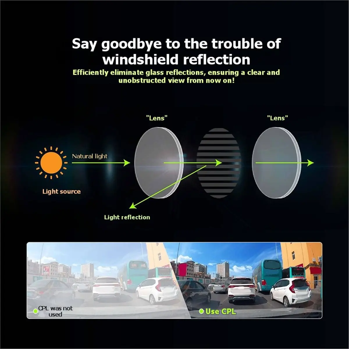 B72ABG For Dash Cam X800 M800 M500 CPL Filter Reduce Glare Reflection Contrast for Rear Cam RC14 CPL Filter