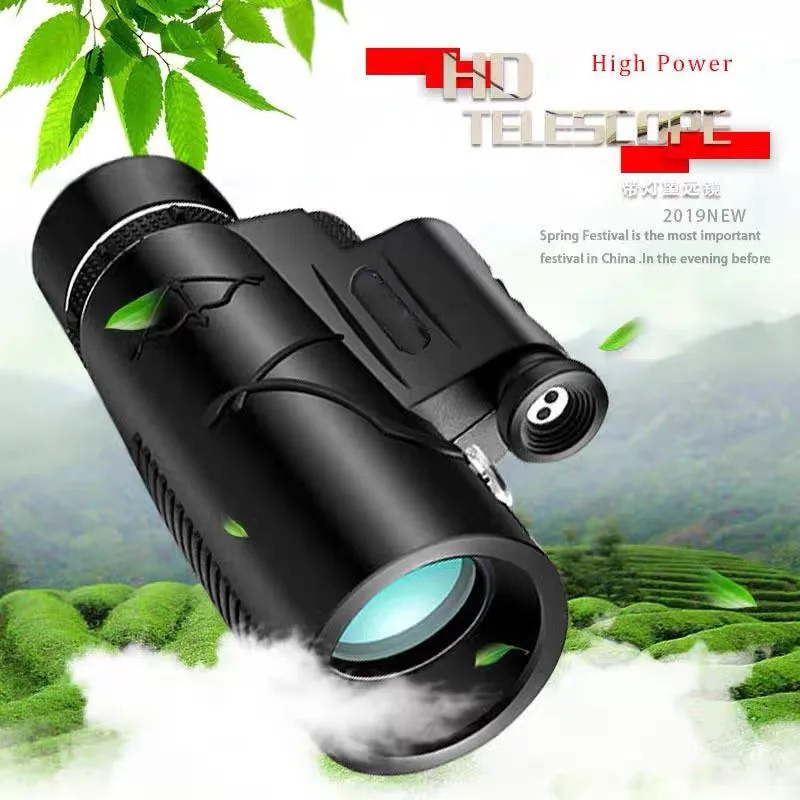 50x60 HD ZOOM Powerful Monocular Telescope Portable Binoculars Long Range Telescope Hunting Camping With Tripod Phone Clip