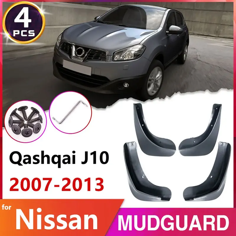 For Nissan Qashqai J10 2007~2013 2008 2009 2010 Tire Fender Mud Flap Guard Car Mudflaps Splash Guards Car Accessories Stickers