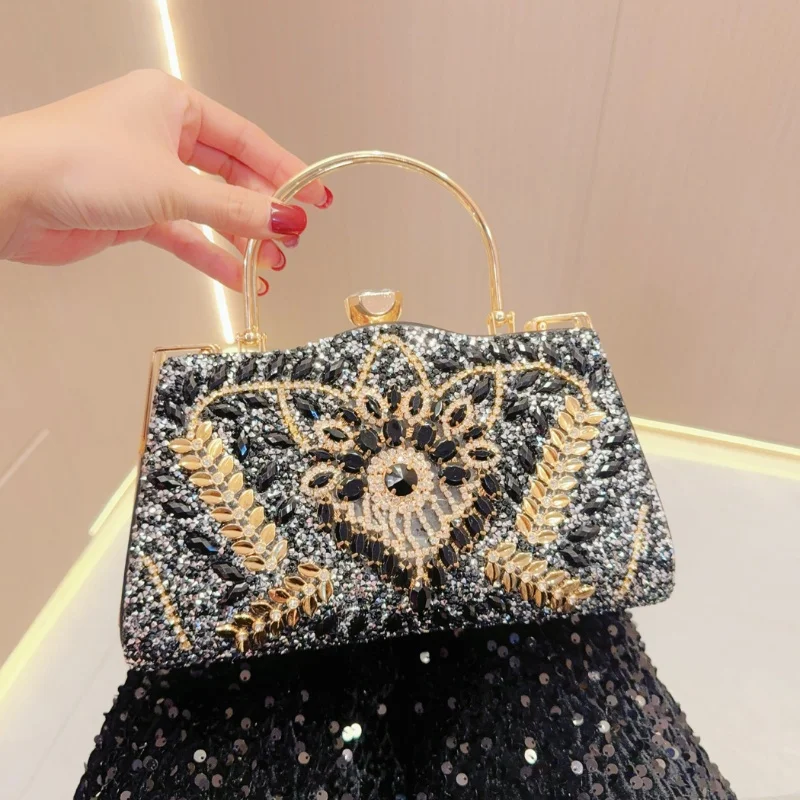 

Exquisite Luxury Women Chain Shoulder Bag Evening Bag Party Banquet Glitter Purse Lady Elegant Wedding Clutches Handbags