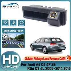 HD Car Reversing Camera For Audi A6 C6 4F S6 RS6 Q7 4L 2005~2015 HD 1080P 140° FishEye Vehicle Truck Handle Rear View Camera