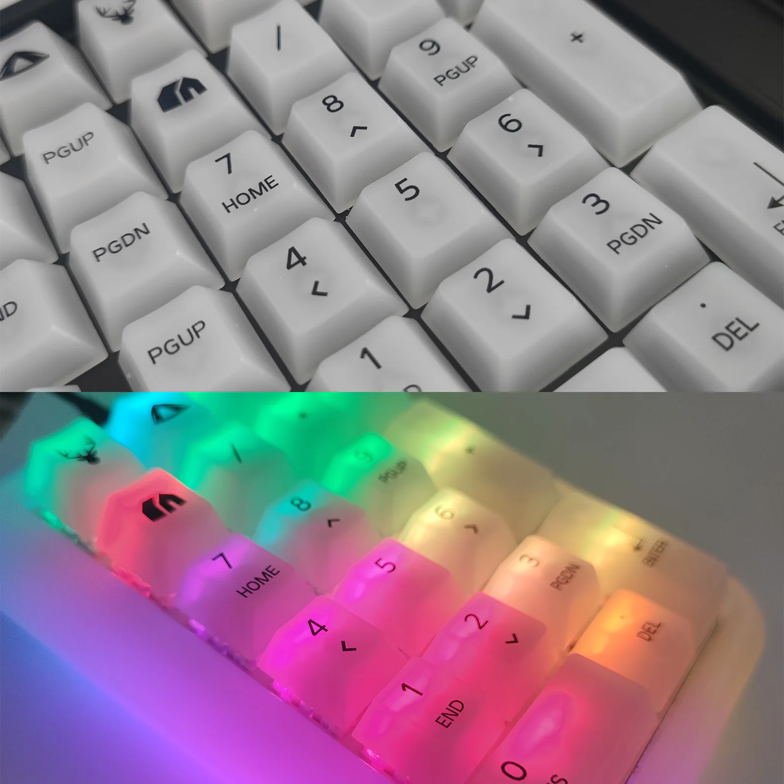 

PC Milky Jelly Pudding Clear Keycaps Foggy Semitransparent Fors60%/75%/61/68/69/87/97/98/104