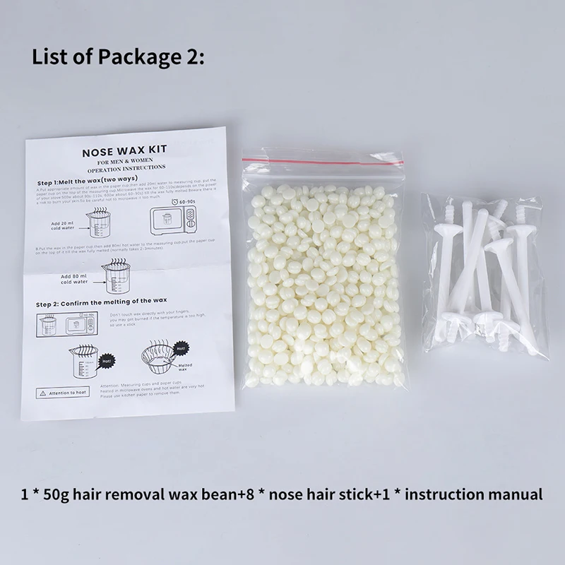 Portable Nose Wax Kit 25g/50g For Men And Women Nail Waxing Hair Removal Wax Kit Nail Wax Cleaning Wax Kit Nose Clipper Beauty