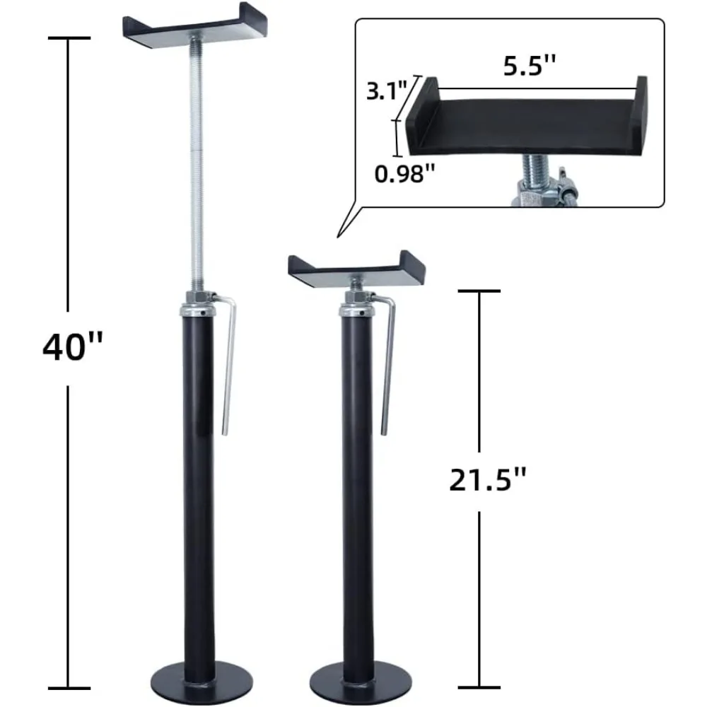 مقابس تثبيت RV Slide Out مع حصيرة مضادة للاهتزاز، سعة 5000 رطل، عبوة من 2 للتخييم والمقطورات #4
