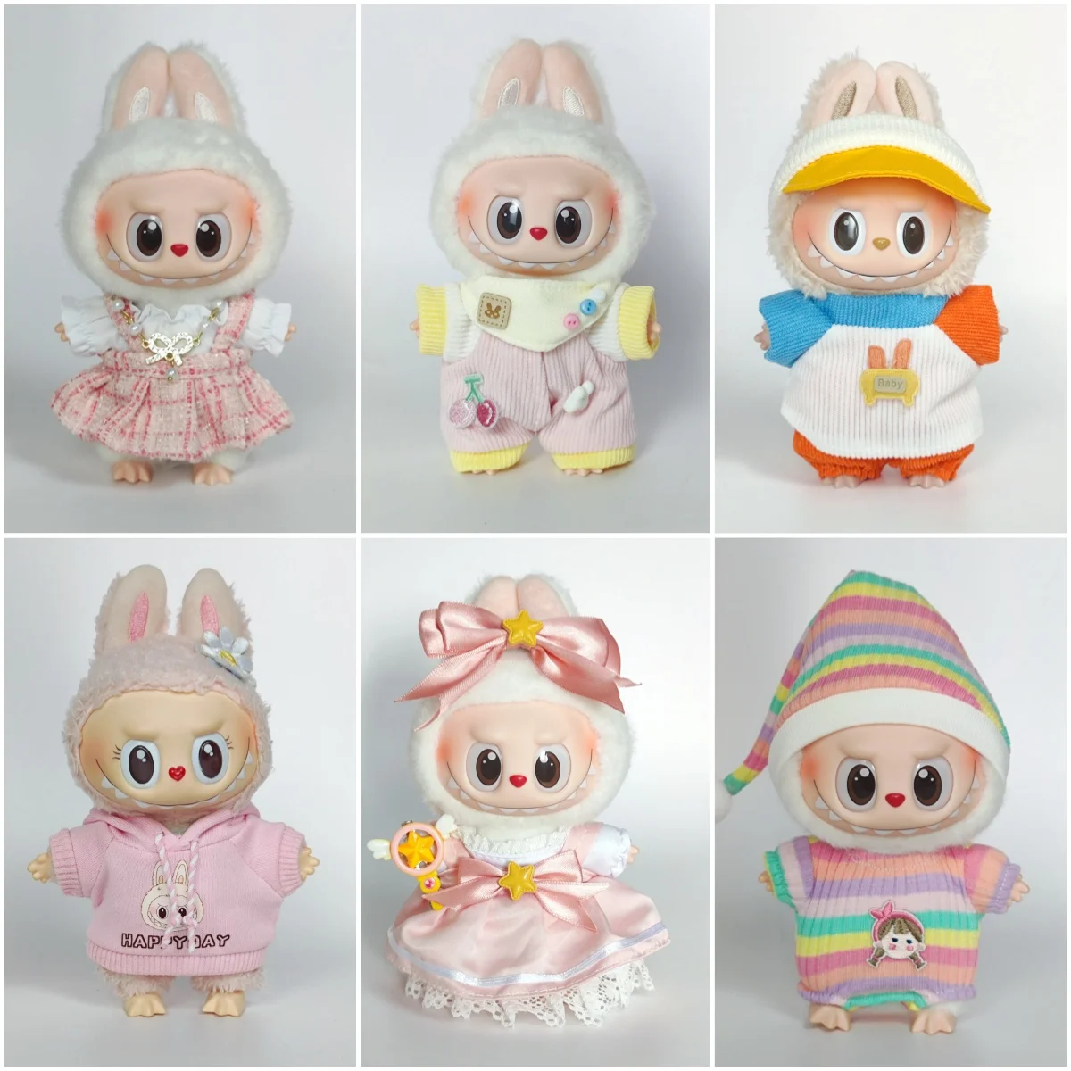 

17cm Labubu Idol V1 V2 Moda Mini Doll Clothes Accessories Elegant Sports Leisure Suit Clothing Gift
