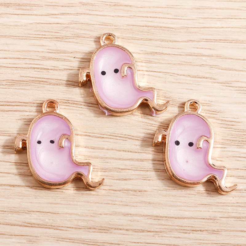 10 stücke mischen niedlichen Acryl Halloween Kürbis Hut Geist Charms Anhänger für Schmuck machen Tropfen Ohrringe Halsketten Armbänder DIY Geschenk – Detail 25