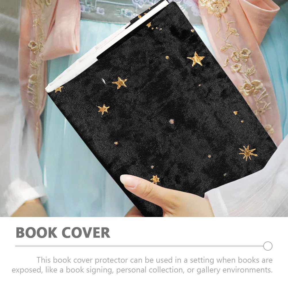 

Luxury Gold Foil Book Sleeve Premium Fabric Protective Cover For Hardcover Composition Diary Journal A5 Elegant