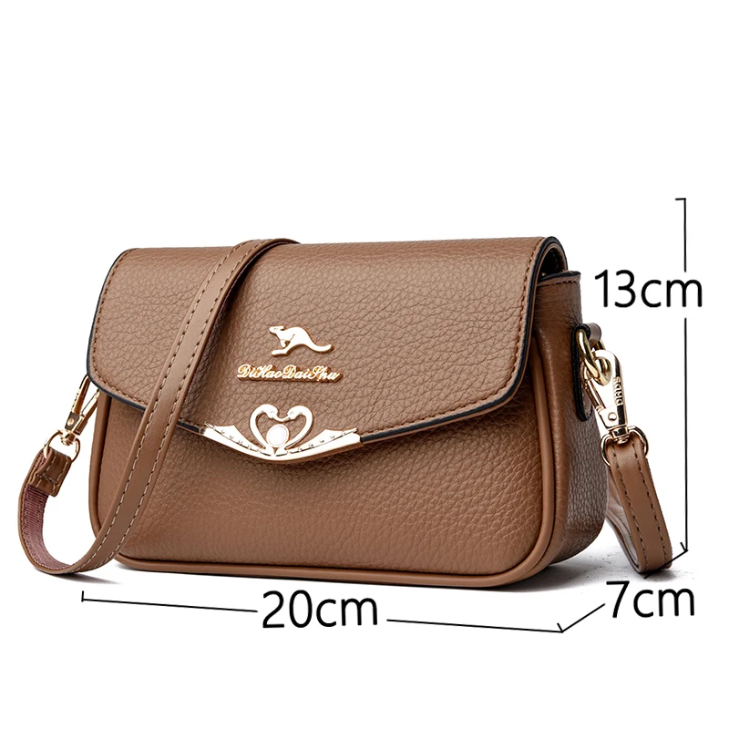 Fashion Head layer Cowhide Crossbody bags For Women Shoulder Bag luxury Messenger Bag Handbags Women Leather Bags Sac a main