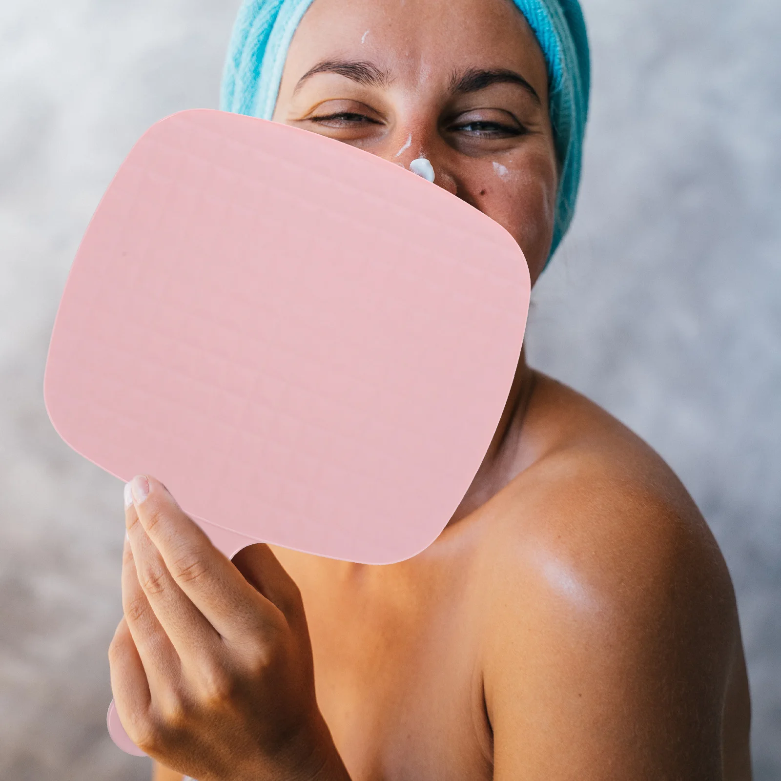 

Premium Handheld Makeup Mirror 2pcs Cute Portable Vanity Mirror for Girls Women ABS Travel Home Decorative