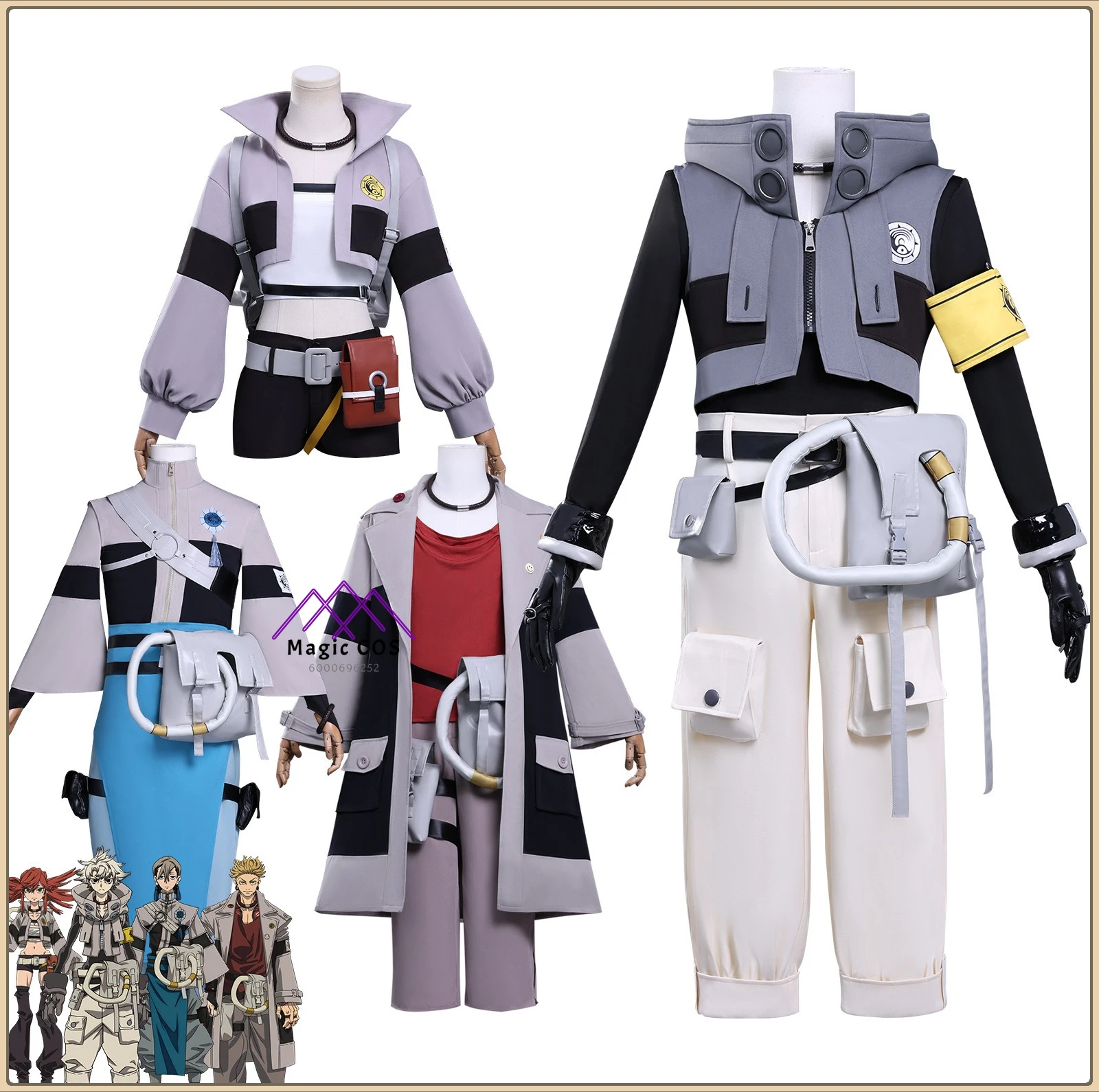 

Fuyuan Zhanguigui Character Cosplay Costume Fashion Men's/Women's Suit Full Set High Quality Anime Outfit for Comic Con Party