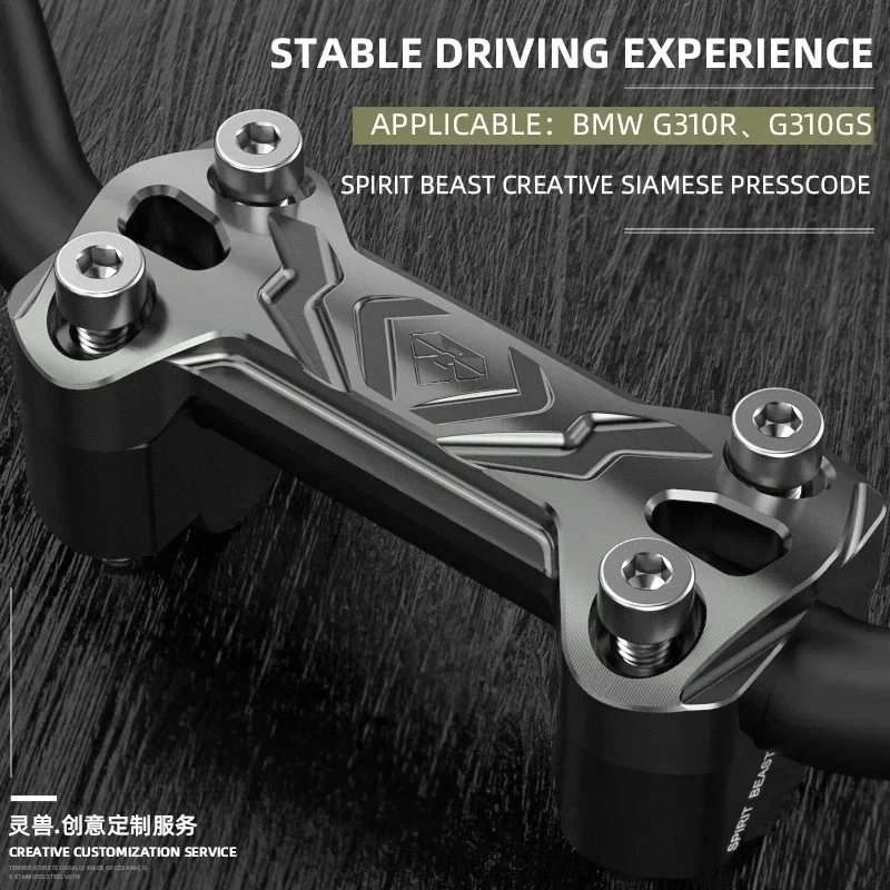 

Spirit Beast Motorcycle Handlebar Riser Pressure Code Mount Fixing Handlebar Aluminium CNC Accessories FOR BMW G310GS G310R