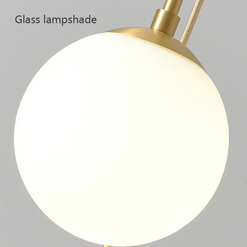 Lampe LED Suspendue en Forme de Boule de Verre au Design Nordique, Luminaire Décoratif d'Nik, Idéal pour une Salle à Manger, un Restaurant ou un Bar